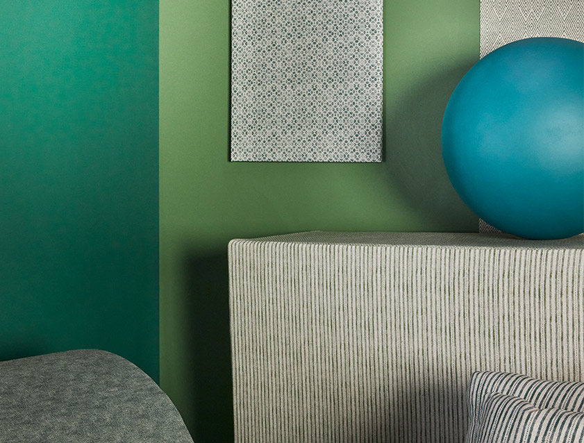 Shapes in shades of green